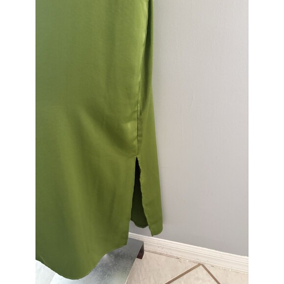 A New Day Maxi Slip Dress Size XXL Green Silky Strappy Fairy Forest Whimsy - Picture 3 of 16